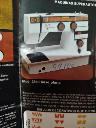 Máquina de coser Alfa Electronic 3940 y Accesorios