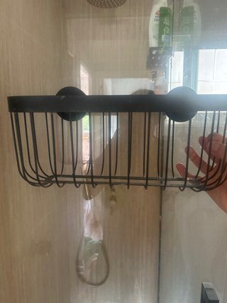 Estantería ducha negra metal