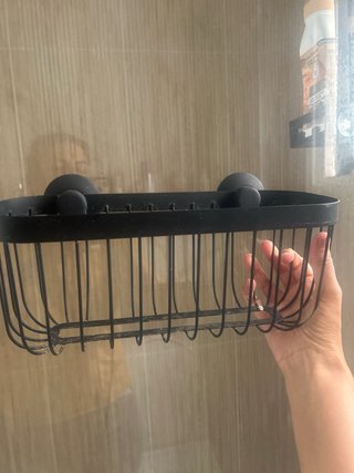 Estantería ducha negra metal