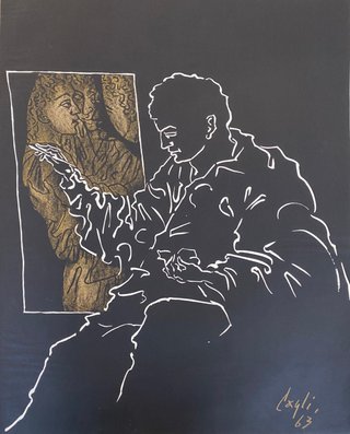 CORRADO CAGLI II disegno moderno SEDA 1964