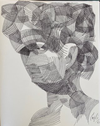 CORRADO CAGLI II disegno moderno SEDA 1964