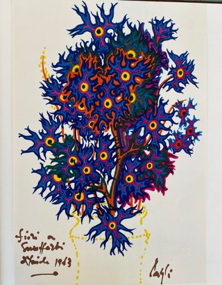 CORRADO CAGLI II disegno moderno SEDA 1964