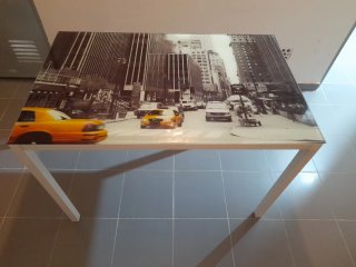 Mesa de cocina cristal 80x110