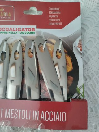Set 5 Utensili Cucina Acciaio Bavaria