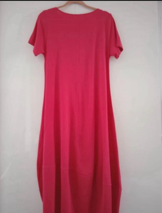 Vestido de algodón fresa