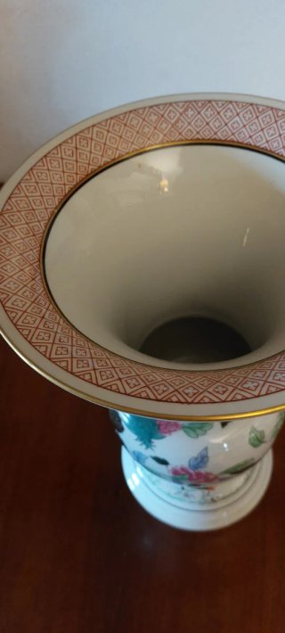 Vaso Portoghese Porcellana Dipinto Mano