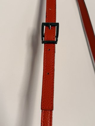 Bolso naranja de piel auténtica - estilo Cassette