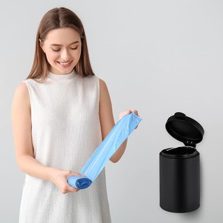 Cestino bagno in acciaio nero sospeso Relaxdays