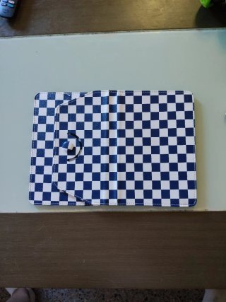 Funda Tablet Cuadros Azul y Blanco