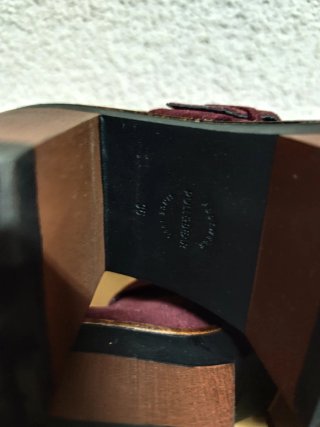 Botines de tacón plataforma burdeos