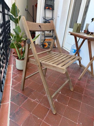 4 Sillas Exterior Plegables Madera Ikea Terje