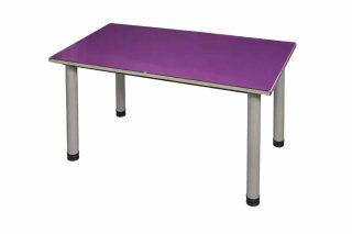 Mesa de cocina morada y gris