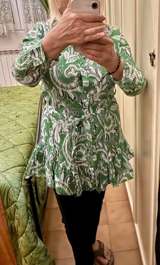 Casacca Zara donna fantasia verde