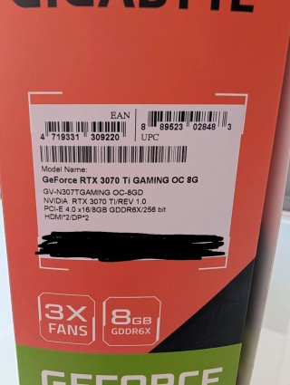 Gigabyte RTX 3070 Ti Gaming OC 8GB GDDR6X