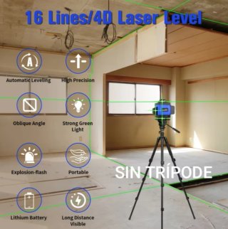 Nivel Láser GZG 360° Verde autonivelante 16 líneas