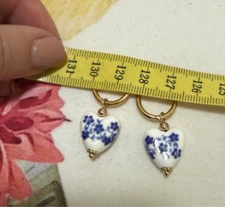Pendientes Corazón Porcelana