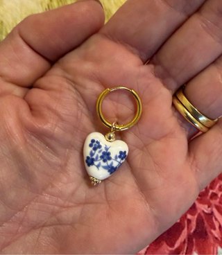 Pendientes Corazón Porcelana