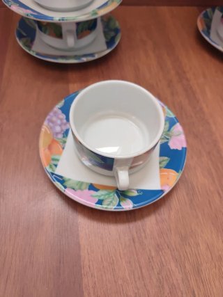 Juego café vintage tazas y servilletero