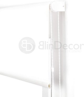 Cortina enrollable Blindecor in poliestere bianco