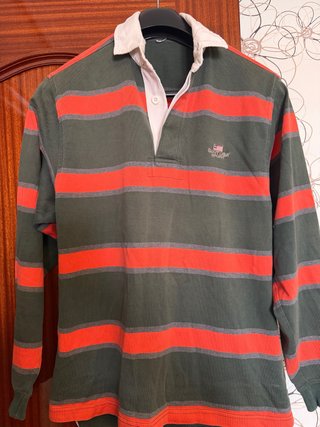 Camiseta GANT rayas verde y naranja hombre