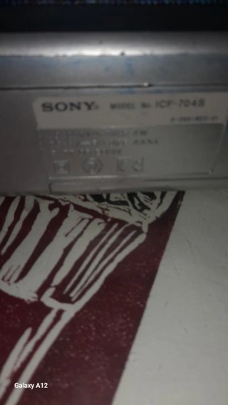 Radio Transistor Sony Azul y Plateado