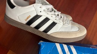 Zapatillas Adidas Samba Blancas y Beige