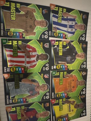 Lote cartas fútbol New Master