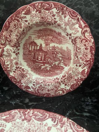 Platos hondos La Cartuja rojos