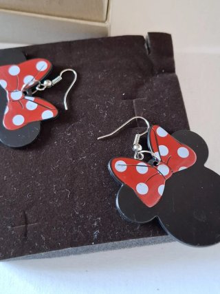 Orecchini Minnie Mouse Rossi e Neri
