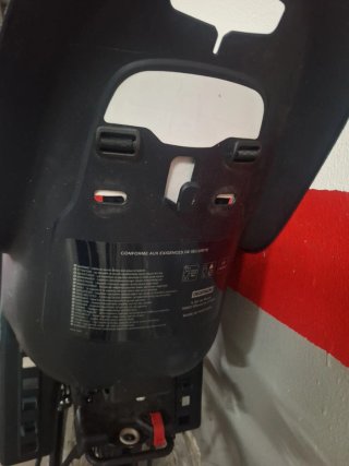 Silla Portabebé Bicicleta Negra/Roja