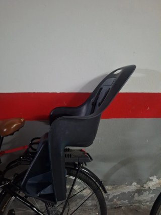 Silla Portabebé Bicicleta Negra/Roja