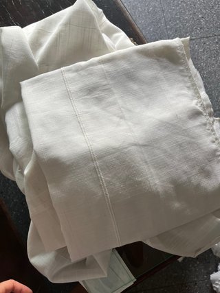 Juego de cortinas blancas transparentes