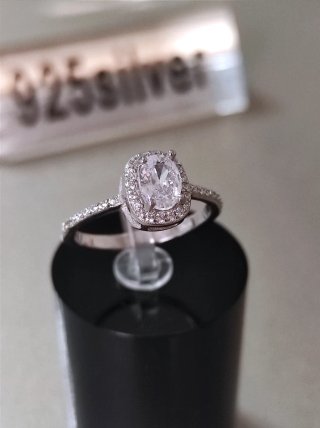 Anillo Plata S925 Circonita mujer boda