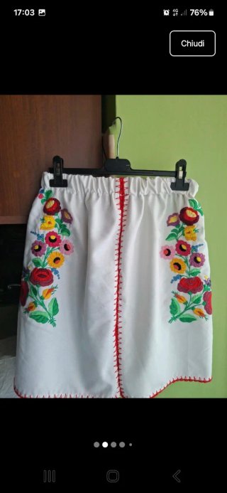 Gonna vintage ricamata