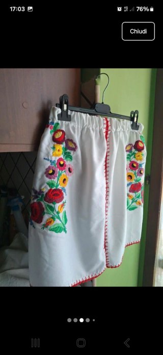 Gonna vintage ricamata