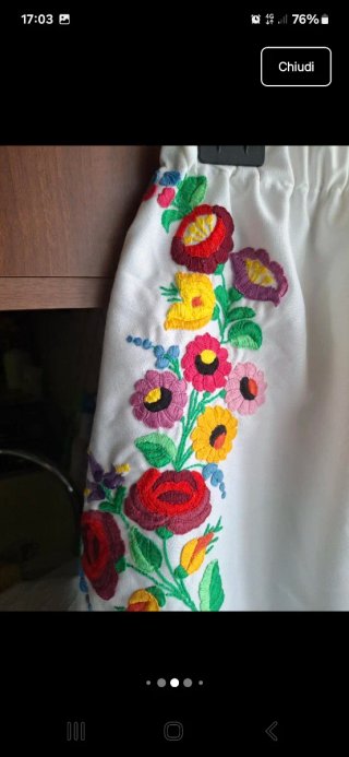 Gonna vintage ricamata