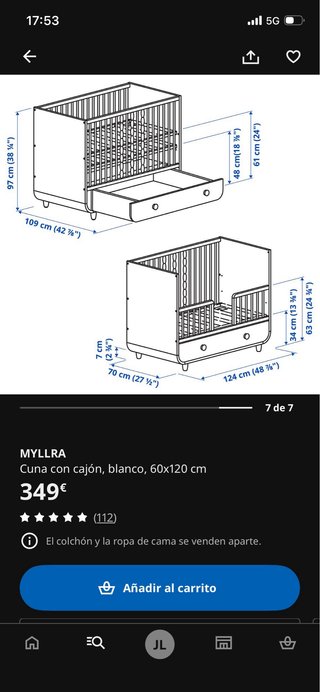 Cuna-cama convertible IKEA