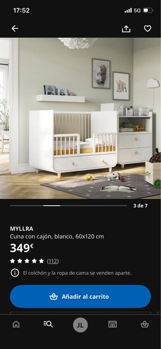 Cuna-cama convertible IKEA