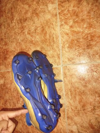 Zapatillas Adidas Predator Futbol Doradas y Azules