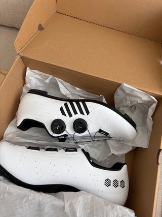 Zapatillas Ciclismo Carretera Blancas Talla 42