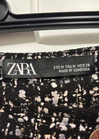 Falda pantalón Zara cuadros botones dorados