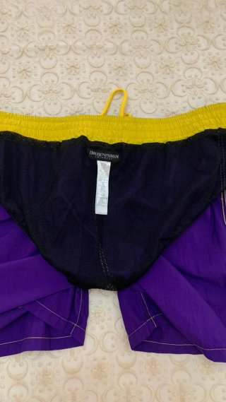 Costume Emporio Armani Tg 46 Viola/Giallo vintage