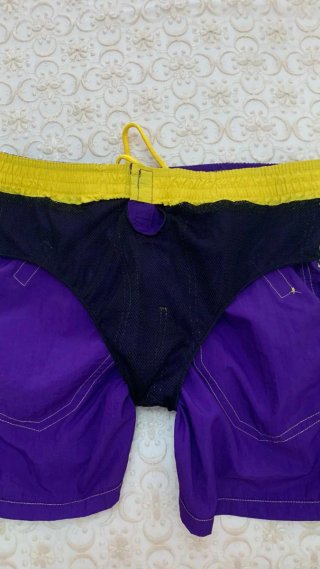 Costume Emporio Armani Tg 46 Viola/Giallo vintage
