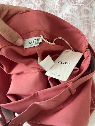 Pantalón corto mujer rosa con cinturón