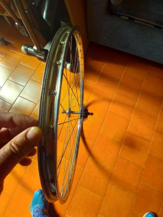 Ruota Bici Corsa Vintage con Pacco Pignoni Regina
