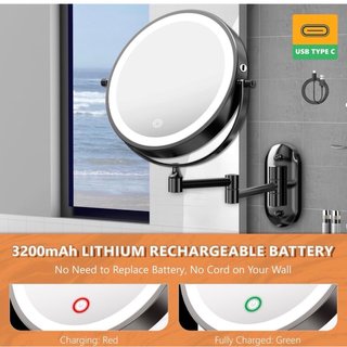 Espejo Maquillaje Auxmir 20X LED Recargable