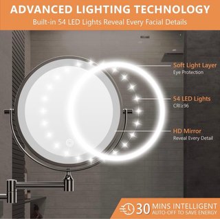 Espejo Maquillaje Auxmir 20X LED Recargable