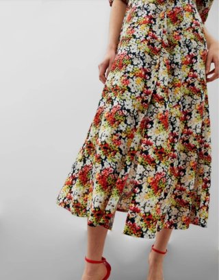 Vestido estampado floral vintage