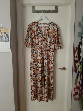Vestido estampado floral vintage