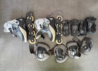 Patines, coderas, rodilleras y muñequeras
